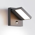 Lustrlach Motion Sensor Outdoor Wall Light Fixture LED Exterior Wall Mount Porch Light with Adjustable Lamp Head for HousePatioGarden3000K Dark Grey