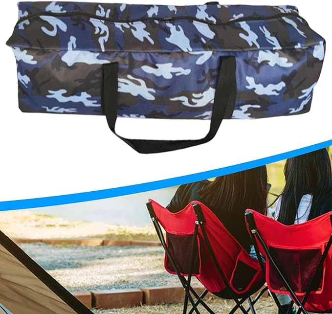 Camping Gear Organizer Bag Multipurpose Zippered Pouch for Tent Poles &amp Cushion Storage Water-Resistant Sundries Handbag