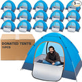 Camping Tents for Homeless Bulk 2 Person Homeless Backpacking Supplies Pop up Adult Waterproof Instant Easy Setup Tent for Hiking Outdoor Travel Camping Donation
