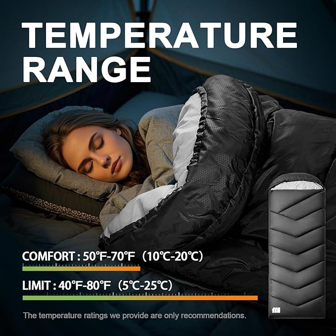 Sleeping Bags for Adults Warm WeatherLightweight for Camping Hiking Traveling