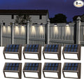 Luminara Solar Step Lights - Weatherproof Outdoor Stair Lighting Solar-Powered Deck Lights for Patio Garden Pathway Warm White Glow (8)