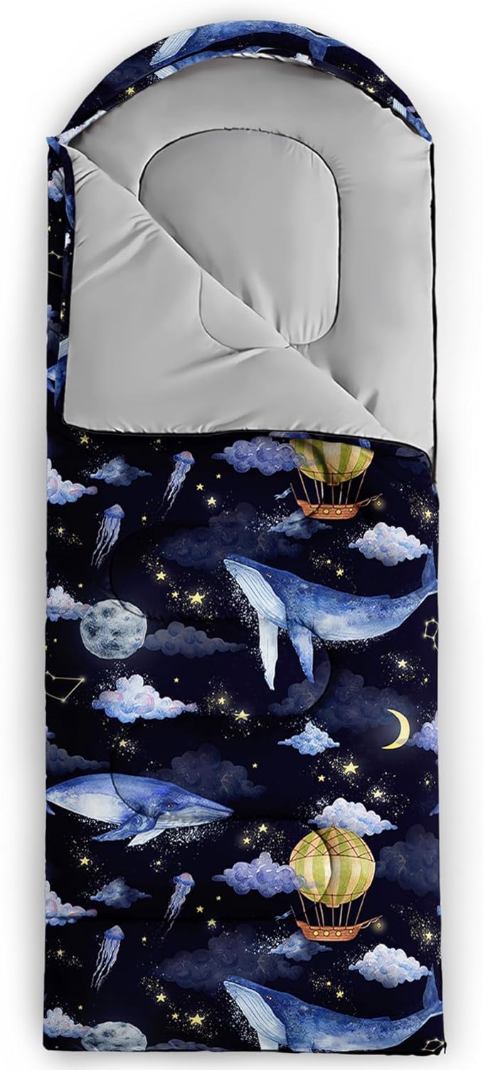 QOOMO Camping Sleeping Bags3 Season Warm &amp Cool WeatherLightweightWaterproof Sleeping Bags for Adults &amp KidsTravelingand OutdoorsCamping Gear Equipment