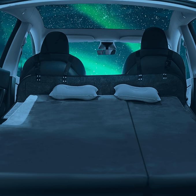 Tesla Model Y Camping Mattress Pad 3 Inch Memory Foam Sleeping Pad Foldable Mattress for SUV Car Bed Conversion Portable Foam Pad for Road Trips and Travel