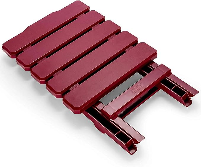 Camco 51684 Red Regular Adirondack Portable Outdoor Folding Side Table Perfect for The Beach Camping Picnics Cookouts and More Weatherproof and Rust Resistant