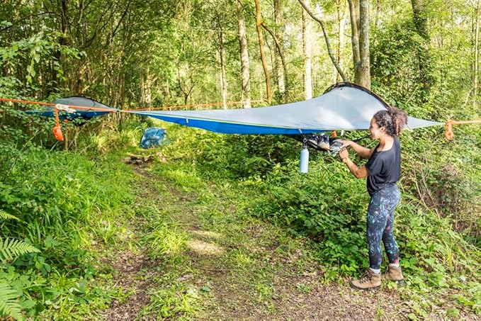 Tentsile UNA V3 Solo Tree Tent Hammock 1-Person Capacity Anti-Roll System Ratchet and Straps Included Portable Tree House Shelter Designed in The UK