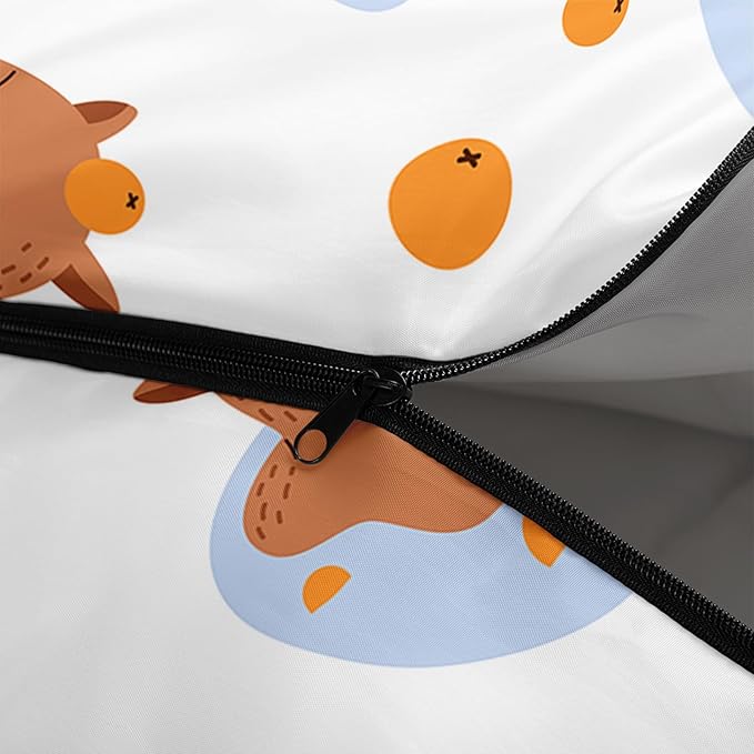 Kawaii Capybara Sleeping BagRainbow Duck Floral Compact Waterproof Camping Bag for Kids Girls BoysCute Cartoon Capibara Warm Backpacking for Traveling Outdoor Hiking Camping Gear Equipment
