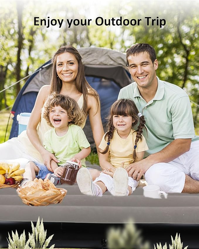 MIROZO Truck Air Mattress Bed for 6-6.5FT Full Size Short Car Beds Inflatable Air Mattress with Air Pump for Outdoor CampingTentTruck(Grey)
