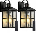 2 Pack Motion Sensor Outdoor Porch Light: Dusk to Dawn Weatherproof Exterior Wall Lights Fixture Black Outside Coach Lamp for House Garage Patio Front Door