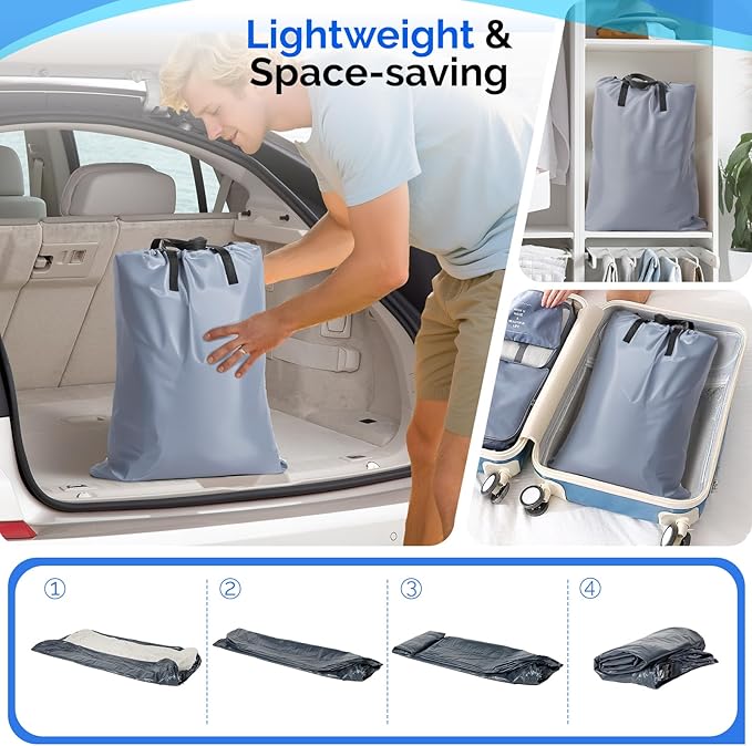VINGLI Air Mattress Twin with Built-in Pump 18 Raised Comfort Blow Up Mattress with Double Air Chamber Inflatable Mattress Air Bed for Camping Home Dorms &amp TravelCarry Bag