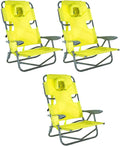 Ostrich On-Your-Back Outdoor Lounge 5 Position Reclining Beach Chair (3 Pack)