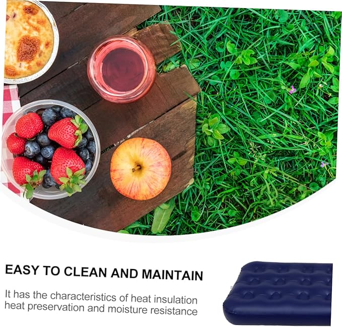 1Pc Mattress Single Inflatable Sleeping Mat for Camping Travel and Outdoor Use Comfortable Flocking Design Compact Easy to Carry for Sleepovers