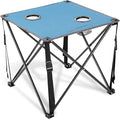 ARROWHEAD OUTDOOR 26” (66cm) Portable Camping Folding Table 2 Cup Holders Square Carrying Case Steel Frame High-Grade 600D Canvas