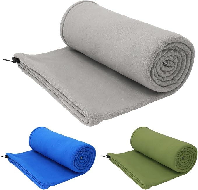 Fleece Sleeping Bag Liner 75 Long Zipper Microfiber Fleece Travel Single Sleeping Bag Camping Blanket Indoor Outdoor Blanket for Adults &amp Children