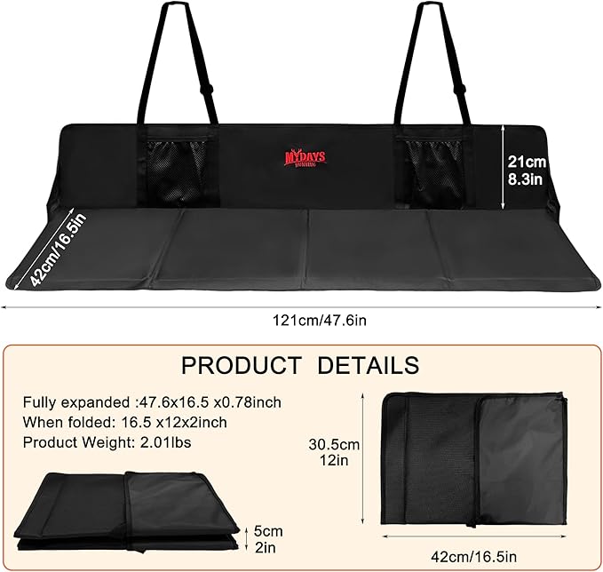 MYDAYS Car Rear Seat Mattress Extension Plate Portable Air Mattresses Extenders for Sleeping Increase Travel Trunk Bed Space for Car/SUV Camping