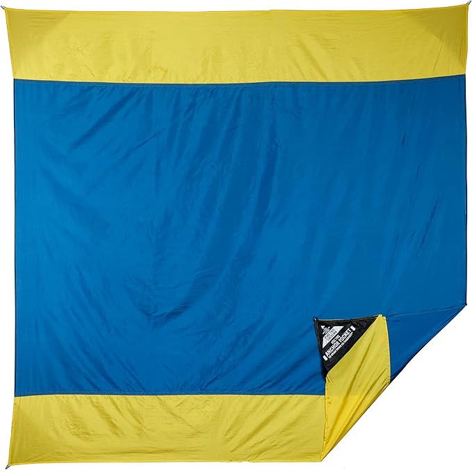 Grand Trunk Parasheet Beach Blanket or Picnic Blanket with Patented Sand Anchor Pockets Stake Loops and Attached Stuff Sack | Best Beach Blanket for Outdoors