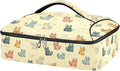 Casserole Carrier Interesting Patterns Cats and FishInsulated Casserole Carrier for Hot or Cold Food Thermal Lunch Tote for Potluck Parties Picnic Fits 9 x 13 Inches Baking Dish