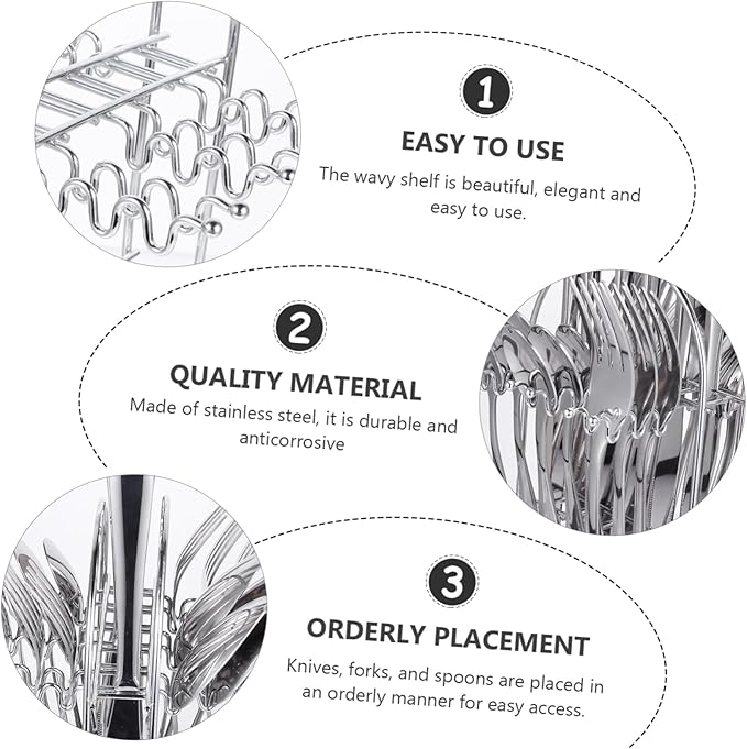 Cabilock Stainless Steel Utensil Set Spoons Forks Camping Cutlery Lightweight Reusable Dishwasher Safe for Daily Use