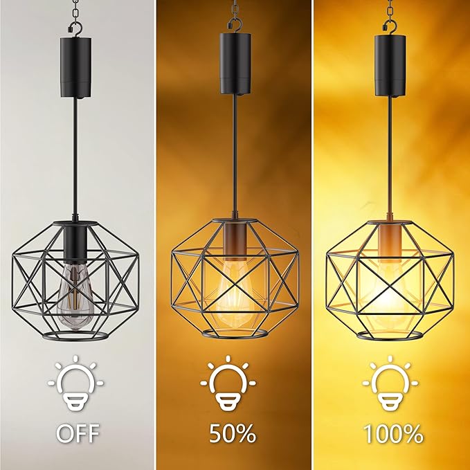 Battery Operated ChandelierGazebo Battery Operated Outdoor Lights Waterproof 7.8′′×7′′Hanging Pendant Light 4 AA Batteriesfor Pergola Patio Porch Garden Barn Room Decor
