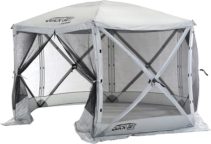 CLAM Pop Up Screen Tent Outdoor Camping Gazebo Canopy Escape 11.5' Gray