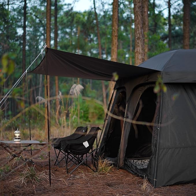Vidalido Tents3-4 Person Camping Tent with Extended VestibuleWeather Resistant Family Tents with Breathable Mesh WindowsEasy Install Waterproof Outdoor Tent for Backpacking and Camping Hiking