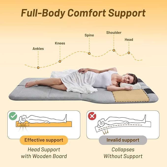 Car Bed for 2025-2026 Ford Bronco Foldable Non-Inflatable Memory Foam Camping Mattress Thickened Portable Trunk Sleeping Pad Air Mattress Upgrade for Camping &amp Travel Essentials With Storage B