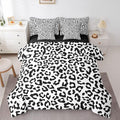 jejeloiu Black Leopard Comforter Set with SheetsPillowcases &amp Cushion Cover Kids Animal Print 7 Piece Bedding Set Twin Size Safari Bed in a Bag for Women Men Room Decor Microfiber Cheetah