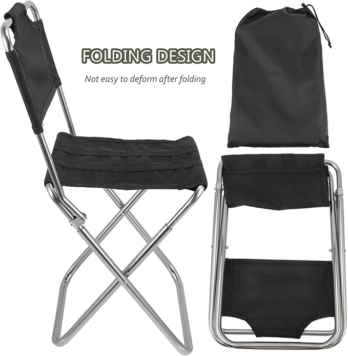 GANAZONO Fishing Folding Chair Folding Beach Chair Collapsing Stool Pliante Dos Door Camping Accessories Picnic Chairs Folding Fisherman Chair Portable Seat Camping Folding Chair Polyester