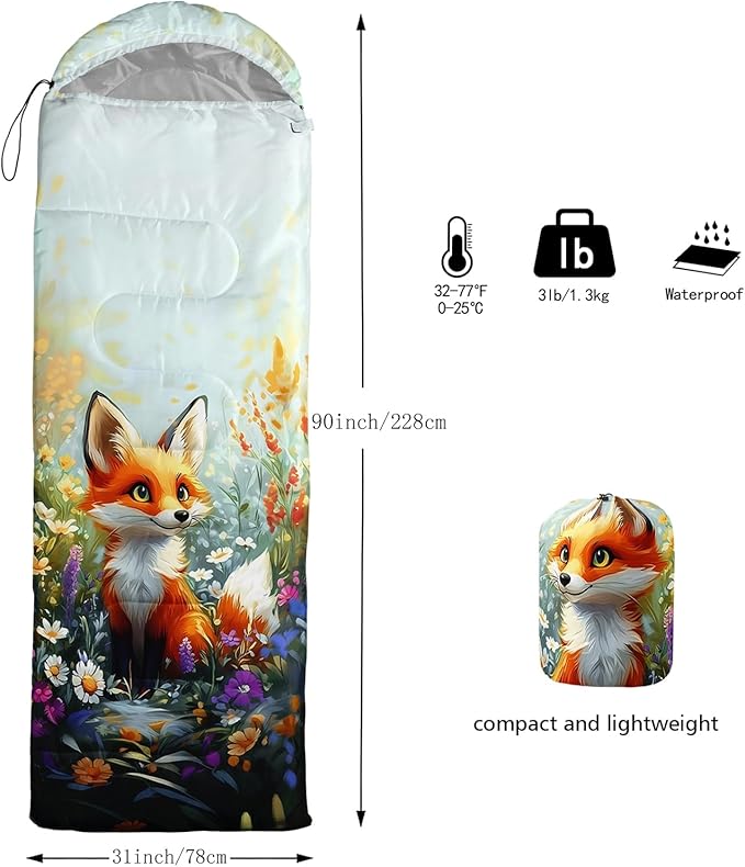 AILONEN Outer Space Astronaut Camping Sleeping BagsLightweight &amp Waterproof3 Season Warm &amp Cool WeatherCartoon Sleeping Bags for KidsBoys Girls TravellingOutdoors