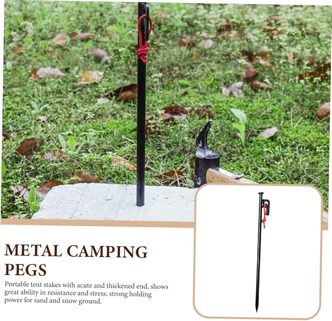 10Pcs Heavy Duty Tent Pegs with Storage Bag Durable Ground Nails for Outdoor Camping Garden and Beach Use Secure Your Tent from Wind and Movement