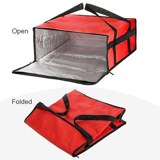 ZEAYEA 3 Pack Pizza Bags for Delivery 20 x 20 x 6 Insulated Food Delivery Bag for Carry Hot or Cold Reusable Grocery Shipping Bags Insulated Pizza Warmer Bag for Food Transport Catering