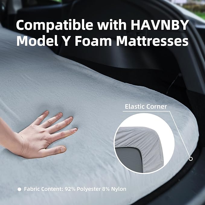 4.5inch Foam Mattress &amp Sheet Bundle Compatible with Tesla Model Y/Juniper / 3 Vacuum Compression Full Size Bed for Roadtrip Job Shifts Nap Camping