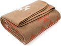 ACUSHLA Merino Wool Camp Blanket - Soft Warm Thick Washable Large Outdoor Camping Sleeping Throw Blanket All Weather Morocco Khaki 79 x63