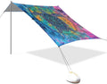 Beach Tent Sun Shelter Tie-dye Mandala Turtle Lightweight &amp Easy Setup Beach Shade Canopy for Camping Fishing