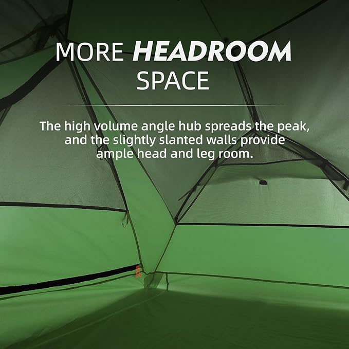 Clostnature 1/2 Person Backpacking Tent - Lightweight Two Person Tent for Backpacking Easy Set Up Waterproof Camping Tent for Adults Kids Scouts Large Size Outdoor Hiking Mountaineering Gear