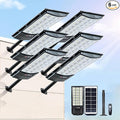 Solar Street Lights Outdoor 6-Pack 45000LM Dusk to Dawn Motion Sensor Light with Remote 7500K LED Solar Flood Light IP67 Waterproof Wall Mount Security Light for Yard Garage Driveway