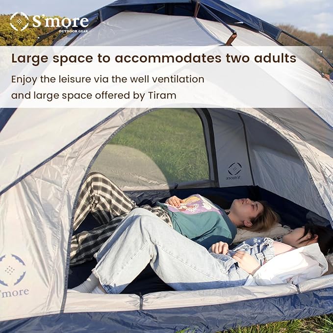 S'More 1/2 Person Beach Tent Lightweight &amp Easy Set Up Pop up Tent UFP 30+ Quick Portable Sun Shade Shelter for BeachPicnic Backyard Festival