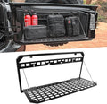 Tailgate Table Foldable Rear Cargo Shelf Drop Down Tailgate Table Aluminium Alloy Tailgate Tactical Molle PanelFoldable Table Cargo Shelf Storage Cargo Luggage Holder Carrier