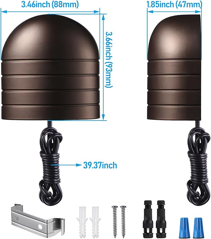 LEONLITE 12-Pack Update 5CCT Low Voltage LED Deck Lights 250LM Ultra Bright Fence Down Light 12-24V AC/DC Anti Glare Step Railing Light CRI90 1800K/2700K/3000K/4000K/5000K IP65 Oil Rubbed Bronze