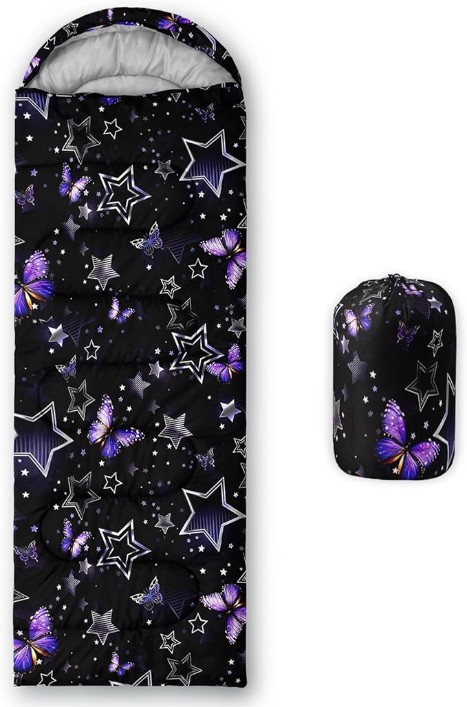 Kids Sleeping Bag for Boys GirlsBohemian Cowboy Print-Lightweight Warm Portable Outdoor Indoor-Waterproof Cold Weather Resistant Sleeping Bag for Camping Hiking