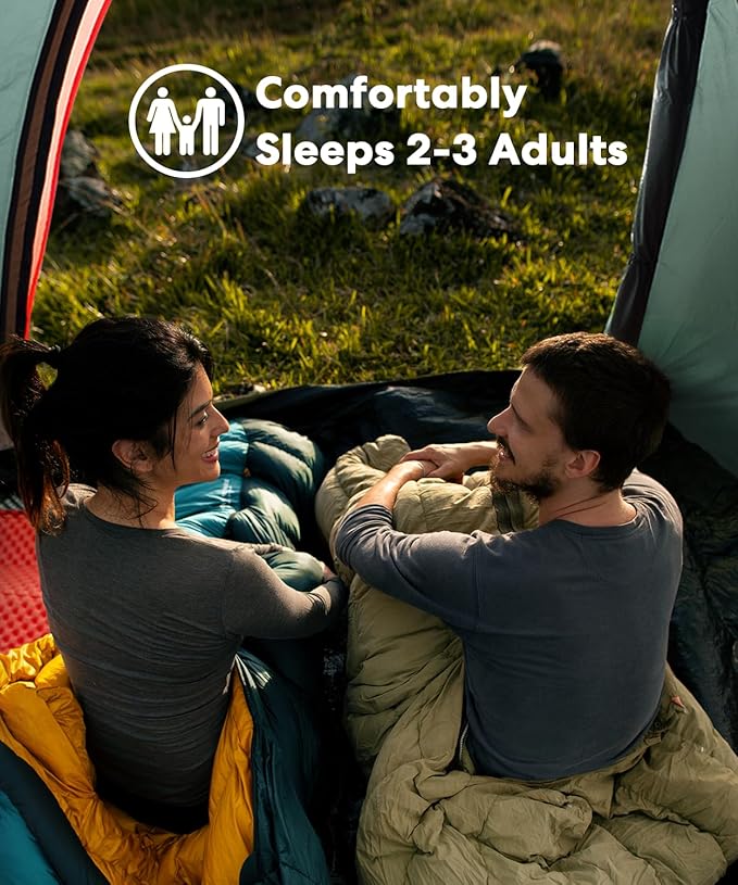 LIBERRWAY Truck Bed Tent for 2 Person 5.5-5.8 FT Pickup Truck Tent with Waterproof Rainfly Oxford for Camping Travel Outdoor Chevy Silverado 1500 Dodge Ram 1500 Ford F-150 GMC