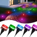 VCOKEN Christmas Pathway Lights 50FT with Smart 15 LED RGBWW Outdoor Ground Lights with App Control DIY Scene Modes IP65 Waterproof Walkway Light for Yard Walkway Driveway Garden Decor
