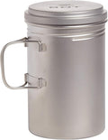 Vargo Titanium BOT Series | BOT-HD Bottle Pot – 1 Liter (34 oz.) Ultralight Water Bottle Cooking Pot Weighs 153 grams (5.4 oz.) | Backpacking Camping