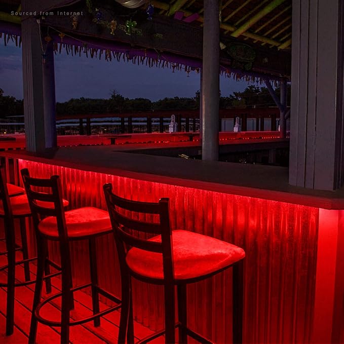 TORCHSTAR Premium 50ft LED Neon Rope Light Easter &amp Spring Decoration Outdoor IP67 Waterproof 120V UL Plug ETL Connectable Neon Light Strip for Shop Sign Max 3 Sets(150FT) Red Light