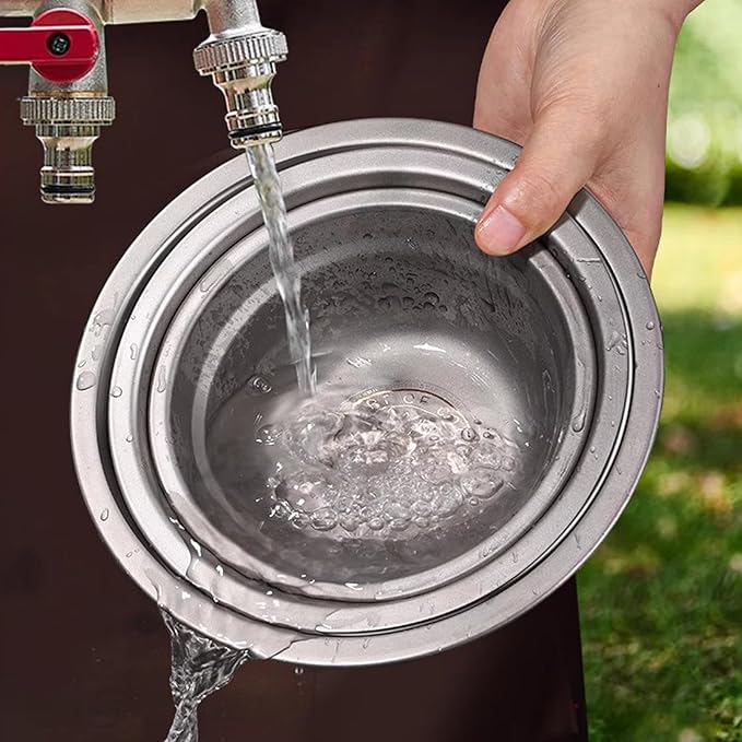 Titanium Bowl 800ml Wide Shallow Dish Mixing Bowl for Camping Meals Salad Pasta 79g Ultralight Druable Multi-purpose Utensils RT100T