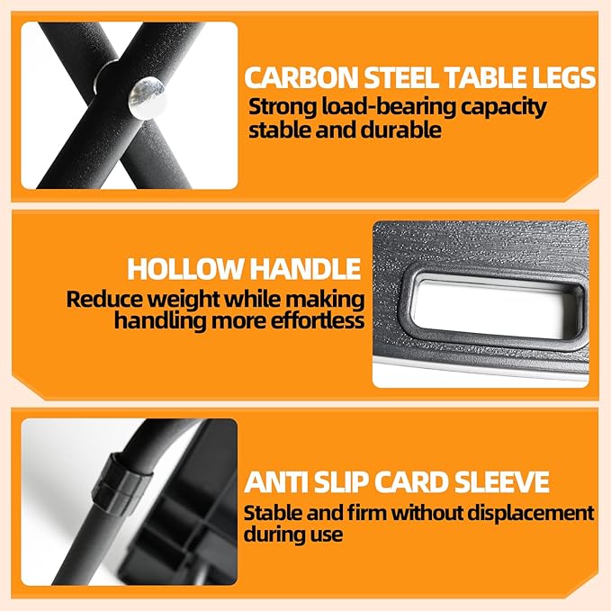 Car Camping Portable Table Compatible with 2021-2024 Tesla Model Y Camping Outdoor Folding Table with 2 Pack Collapsible Stool Tailbox Car for Travel Hiking Picnic BBQ Fishing Beach