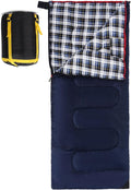 REDCAMP Cotton Flannel Sleeping Bag for Camping Backpacking Adults Cold Weather Envelope Sleeping Bags with 2/3/4/6lbs Filling