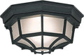 Designers Fountain 2067-BK Builder Cast Outdoor Flush Mount Ceiling Light 10.5 in W Black