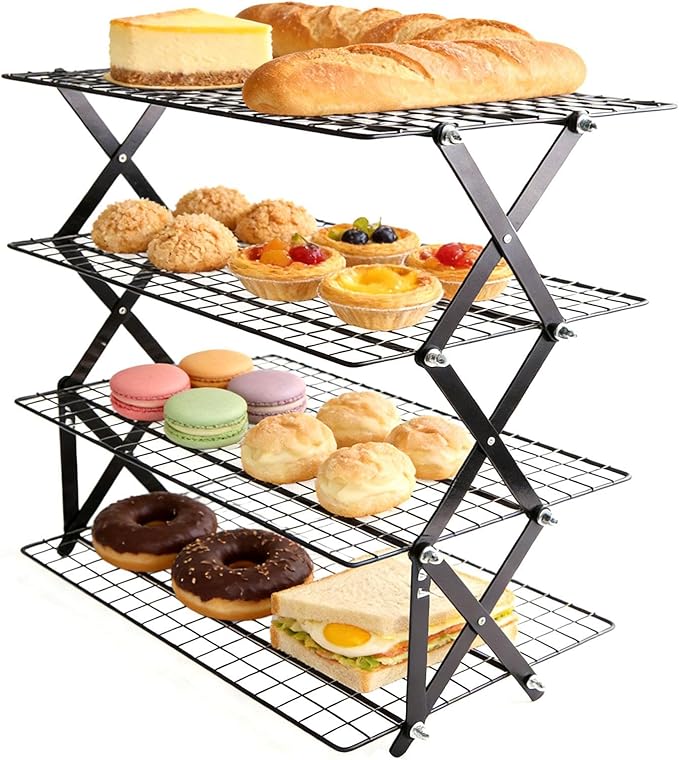 Strong Refrigerating Rack for Professional Kitchens Pliable Collapsing Compact Not Stick Face Modifiable Height Space Saving