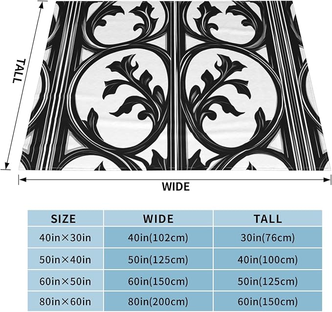 Fence Pattern 80x60 Printed Soft Fleece Blanket for Sofa Bed and Camping - Cozy Blanket for Travel Picnics Nighttime Use