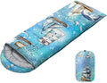 Sleeping Bags for Adults Youth Kids3D Printing Camping Sleeping Bag for Girls Boys Lightweight Waterproof Cold/Warm Weather Sleeping Bag for 3 Seasons